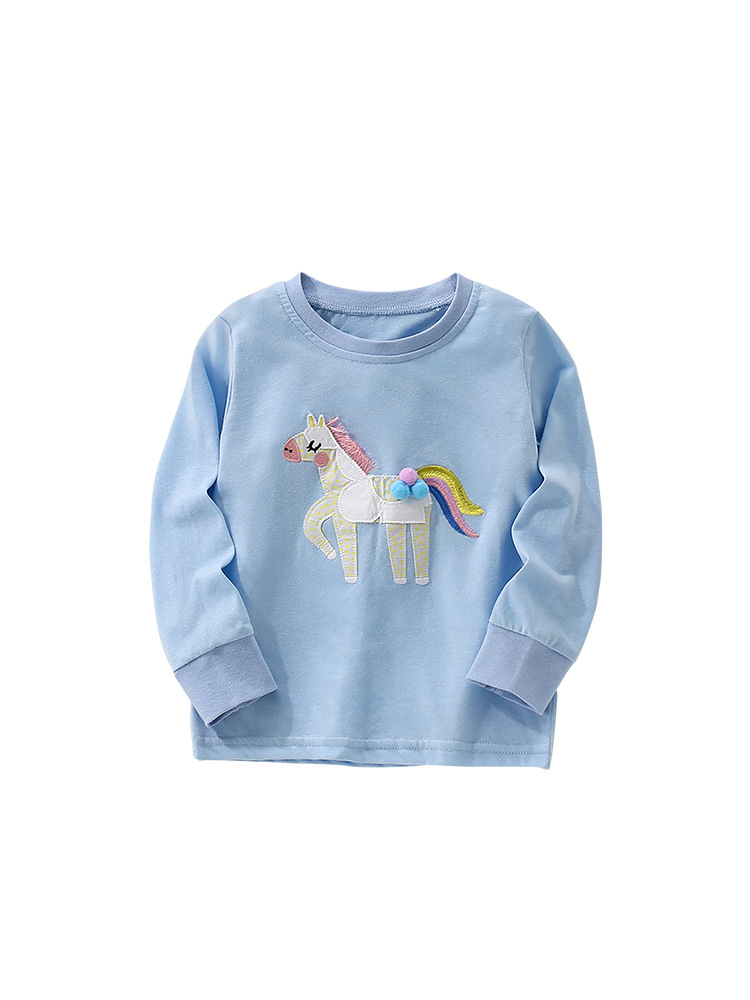 Camiseta de niña malwee transfronteriza otoño e invierno nueva camisa de manga larga para niños europeos y americanos