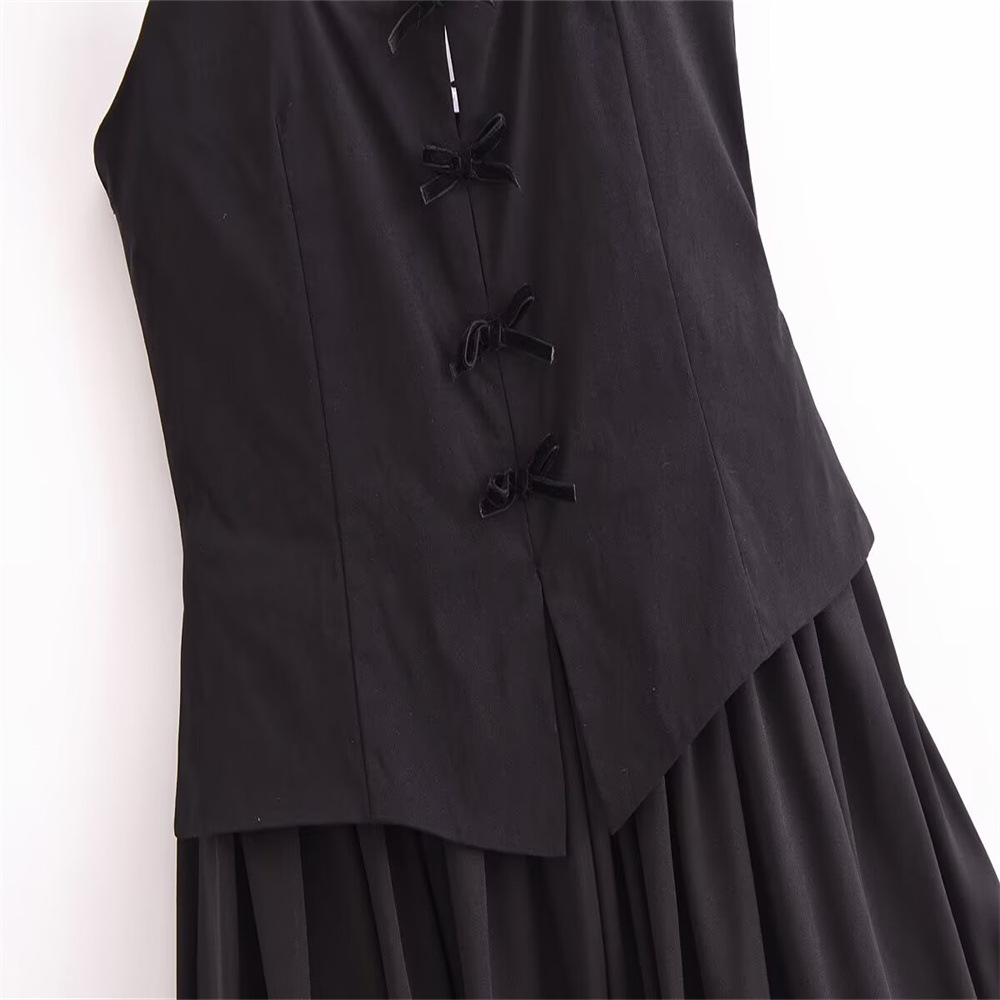 Series Sexy Backless Hanging Collar round Neck Short Puffy Mini Dress