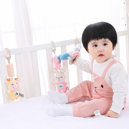 TOLOLO baby wind chime cartoon animal children's stroller bed pendant BB device plush toy soothing wind chime toy