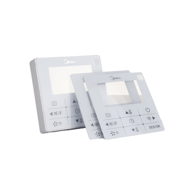 工厂定制pc控制面板空调开关面板亚克力pvc视窗镜片