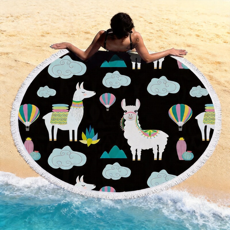 Ready Stock Beach Towel, Microfiber, European and American Style, Cartoon Print Towel, Absorbent Tassel Bath Towel, Heat Transfer Printing Ready Stock Beach Towel, Microfiber, European and American Style, Cartoon Print Towel, Absorbent Tassel Bath Towel, Heat Transfer Printing