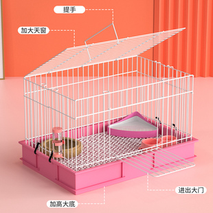 Rabbit Cage Rabbit Cage Household Extra Large Rabbit Cage Automatic Dung Clearance New Anti-Spray Urine Rabbit Cage Dutch Pig Cage