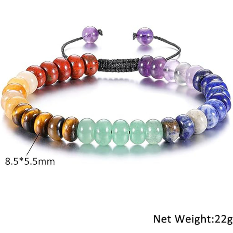 Pulsera Tejida de Piedras Naturales de 108 Cuentas Hecha a Mano para Hombre y Mujer