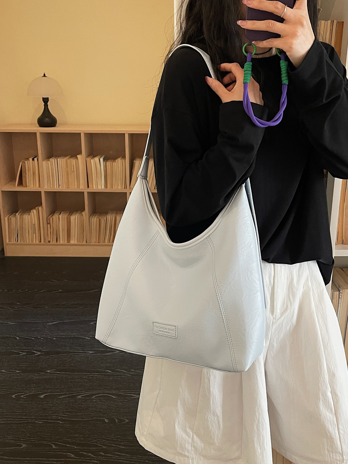 Bolso de tendencia coreana de gran capacidad para mujeres 2026 verano transfronterizo simple mochila de hombro para viajar bolsa de ocio image 4