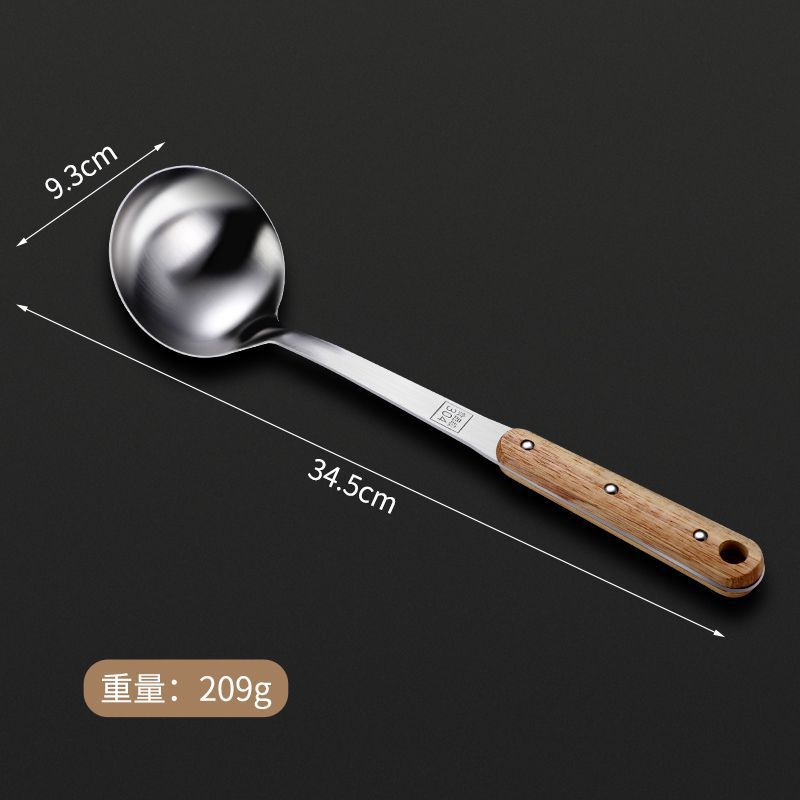 3cm 나무 손잡이를 가진 304 숟가락