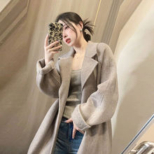 2025美拉德双面绒中长款毛呢外套女秋冬小个子洋气呢子大衣潮