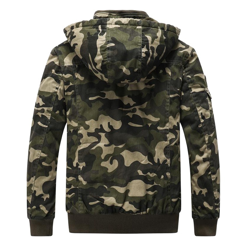 Invierno Nuevo ins moda chaqueta con capucha camuflaje de los hombres de algodón acolchado abrigo espesado cálido de algodón acolchado abrigo de los hombres de Amazon al por mayor