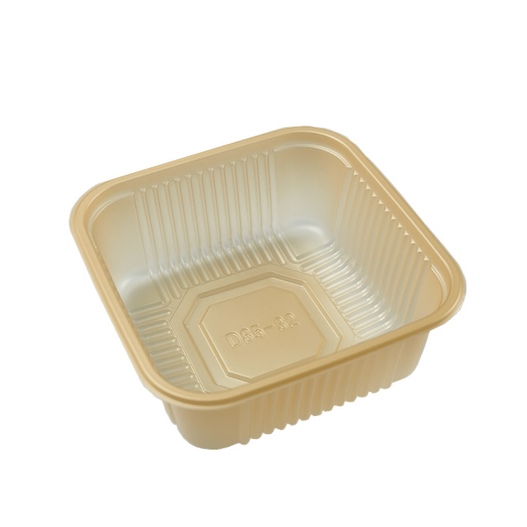 Medio otoño pastel de Luna soporte interior 50/80g/100g yema de huevo crujiente caja de embalaje para hornear pastelería soporte PP/PET chapado en oro sin tapa