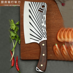 Hammered manganese steel Bone cutter kitchen household stainless steel forging chopping knife running river and lake stall kitchen knife in stock