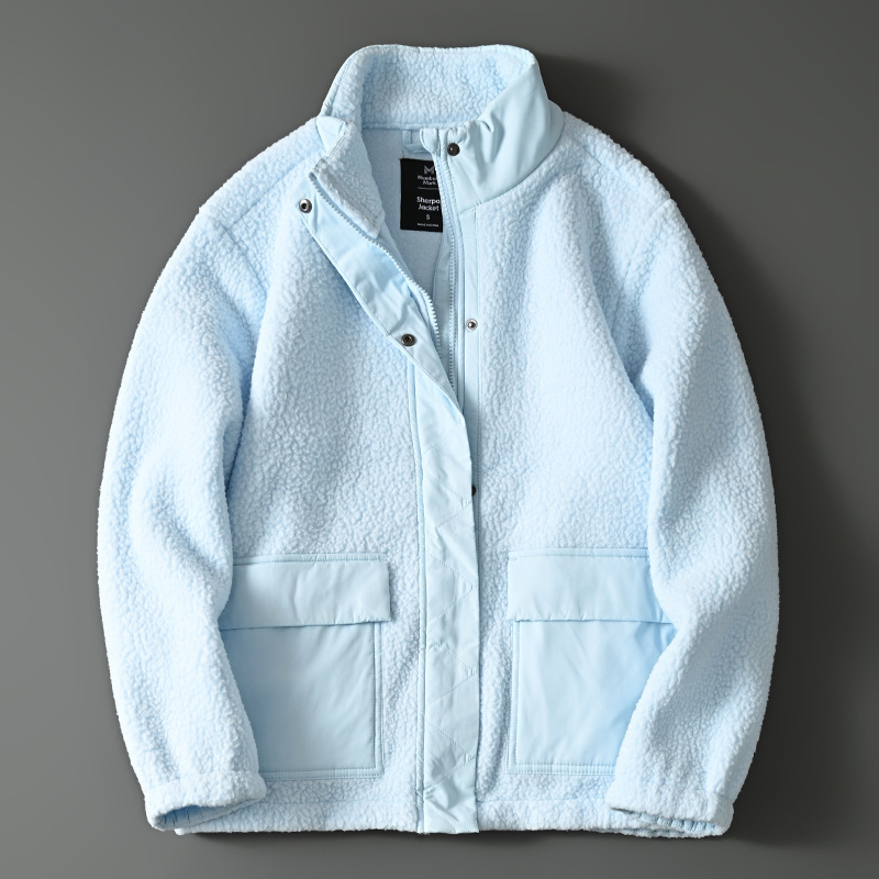 Foreign Trade Women's Autumn and Winter Thickeneded Warm Outdoor Windproof Stand-Up Collar Fleece Jacket Polar Fleece Cashmere Jacket Trendy