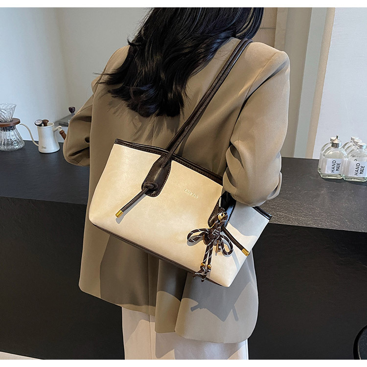 Borsa a tracolla semplice da donna, in PU, con texture retrò, casual, per pendolari, primavera ed estate, personalità europea e americana_voghion.com