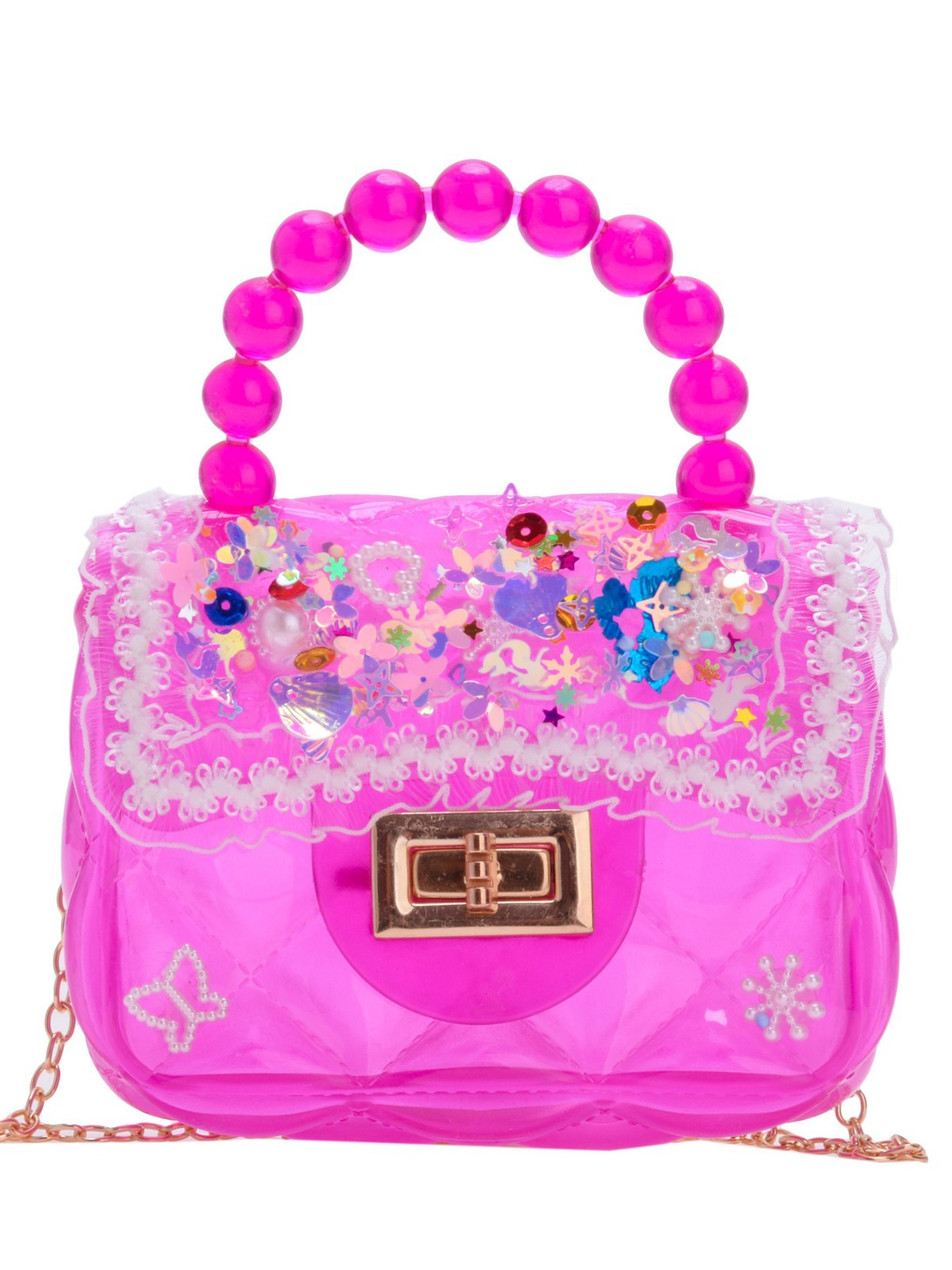 Juguetes hechos a mano DIY para niños bolsas de material de jelly bolsas de niñas bolsas de mano lindas bolsas de hombro juguetes hechos a mano