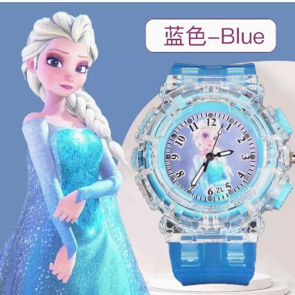 Princess Elsa Kidsren's Watch Digital Luminous Cartoon Kindergarten 3-12 Year Old Girl Frozen Girl Watch Princess Elsa Kidsren's Watch Digital Luminous Cartoon Kindergarten 3-12 Year Old Girl Frozen Girl Watch