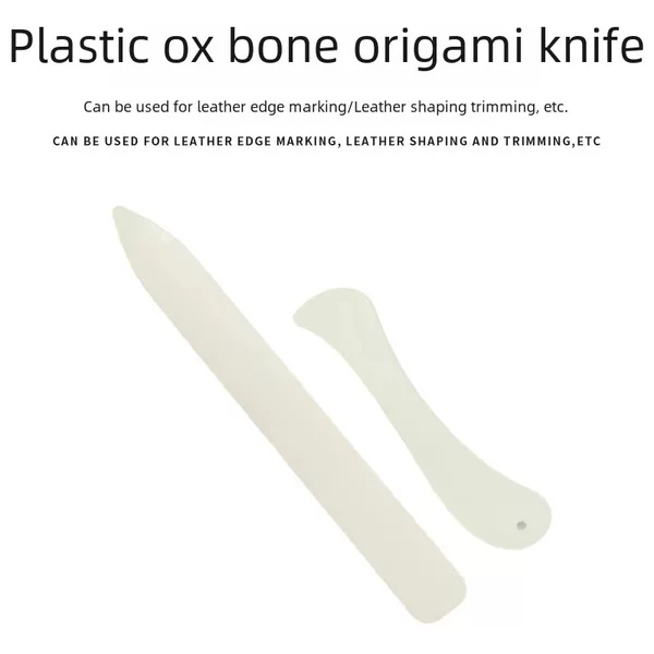 Plastic imitation ox bone knife DIY card handmade creasing knife scratch knife origami knife study room tool 2-piece set