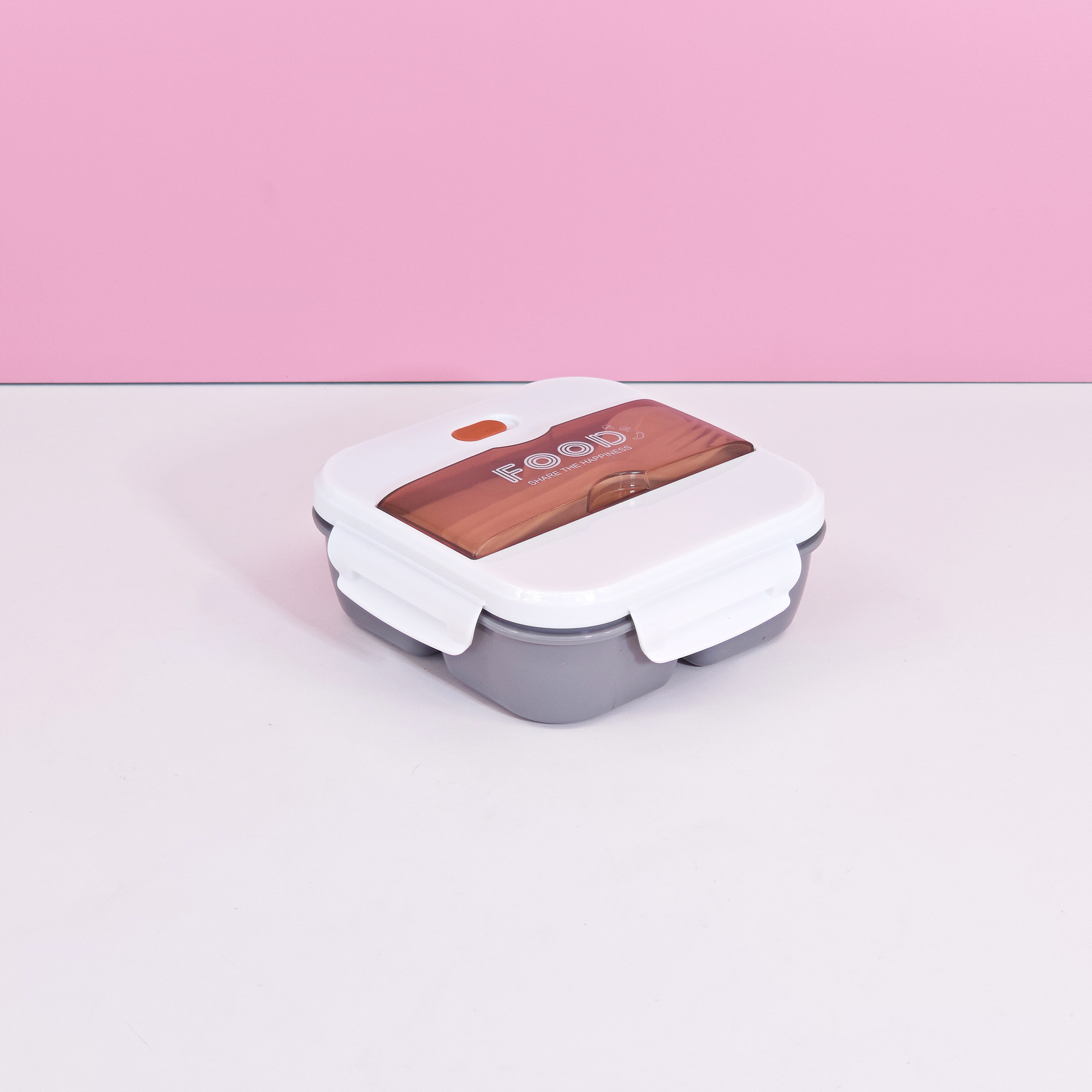 Lonchera de plástico PP al por mayor, de tres compartimentos, rectangular, de gran capacidad, portátil, apta para microondas, para estudiantes y uso doméstico.