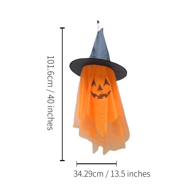 在庫あり卸売ハロウィンファブリックオーナメントパーティーデコレーションフラッグカボチャランタンハロウィンペンダント発光ゴースト|undefined
