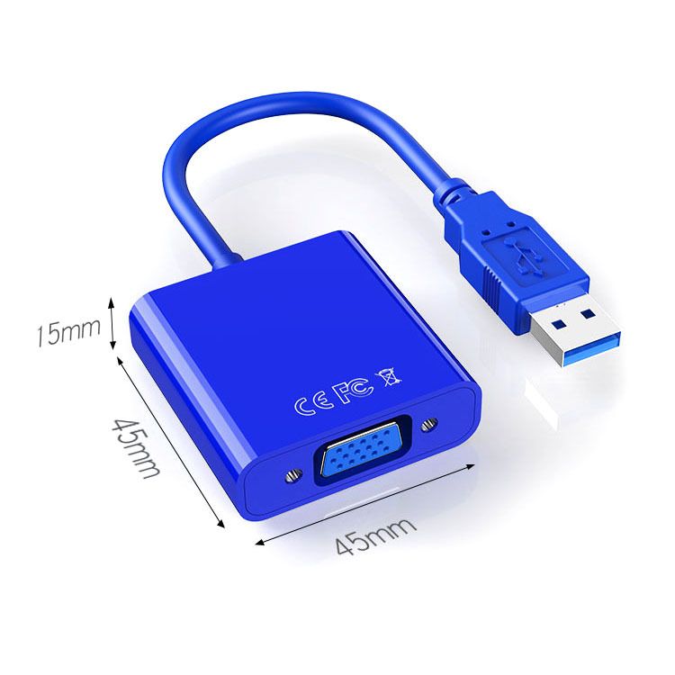 USB 3,0 a VGA convertidor USB 3,0 a VGA adaptador hembra cable adaptador convertidor puede ser fijo
