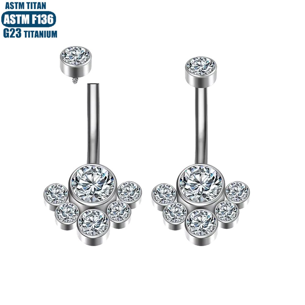 Pointed labret stud close-up product detail