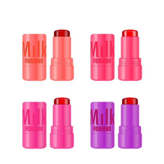 Cross-border FORMBO Multicolor Jelly Blush Stick Face Lip Dual-purpose Lipstick White Color Foreign Special