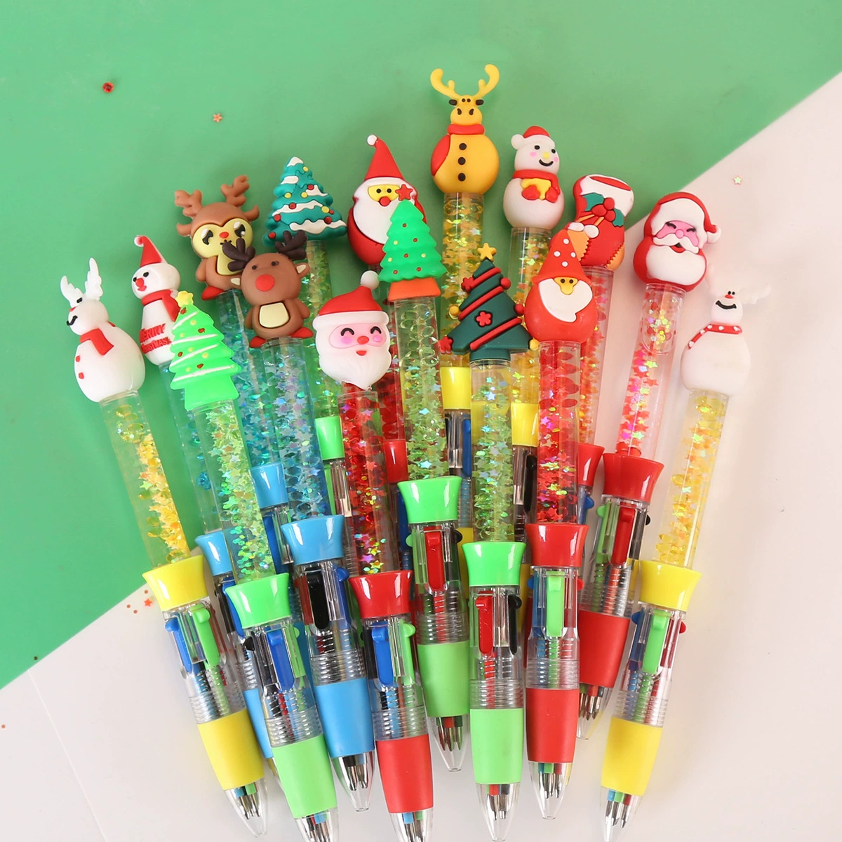 Рождественский зыбучий песок четыре цвета шариковая ручка цветная ручная ручка