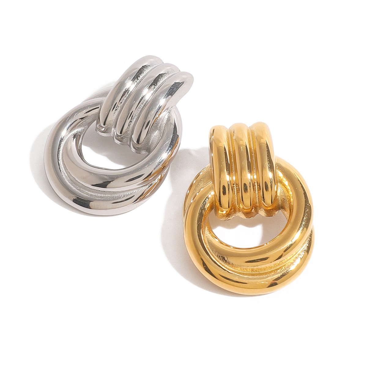 Design fashionable geometric brooch stainless steel
