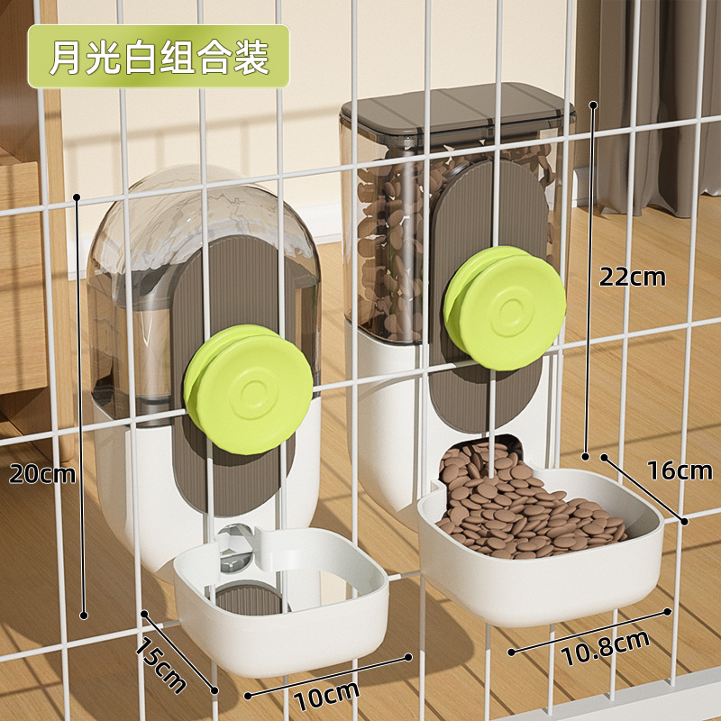 Mascota colgando fuente de beber automática perro colgando jaula hervidor de alimentación traje de comida de gato tazón de Amazon nuevo producto al por mayor