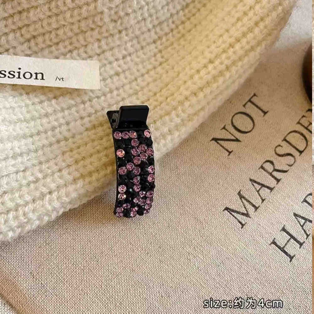 跨境带钻发夹炫彩碎发夹侧边夹刘海夹发卡气质百搭碎发小抓夹批发