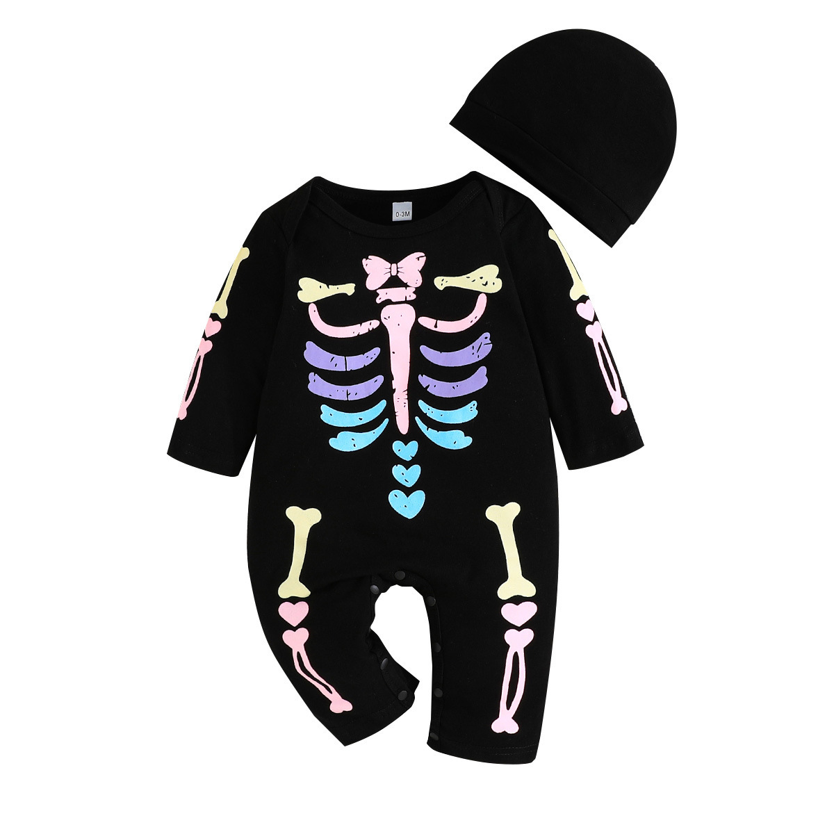 INS baby Halloween character costume fashion luminous skeleton jumpsuit now available_voghion.com