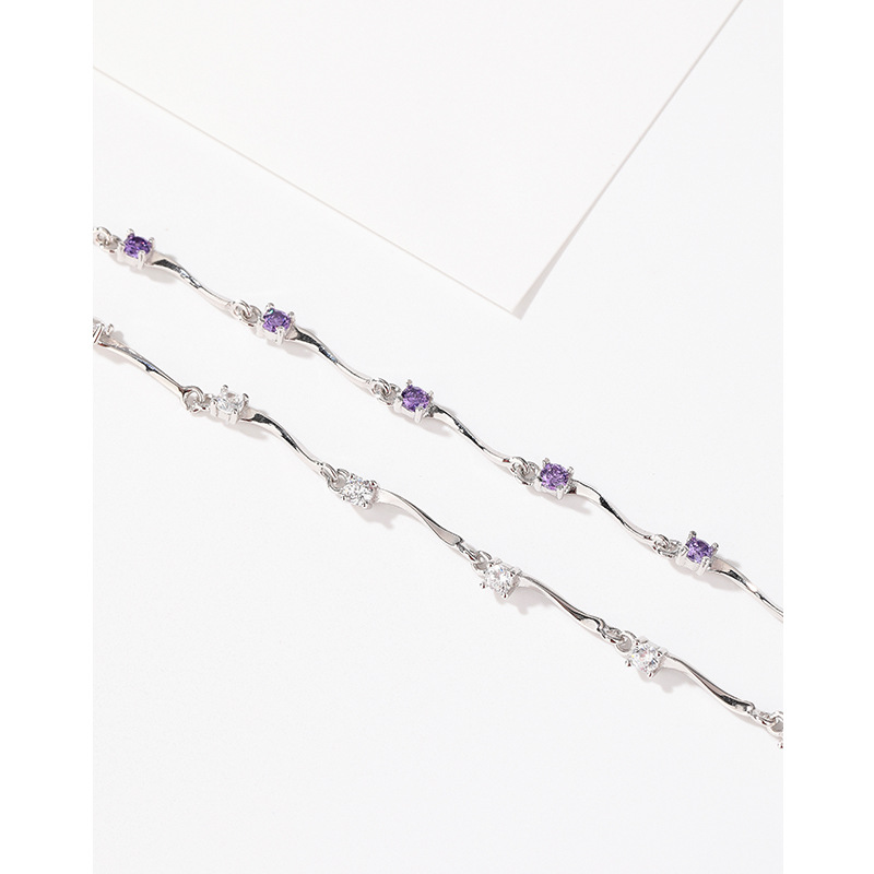 S925 plata esterlina diamante pulsera niñas japonés y coreano nicho diseño exquisito alto sentido novias pulsera regalo para novia