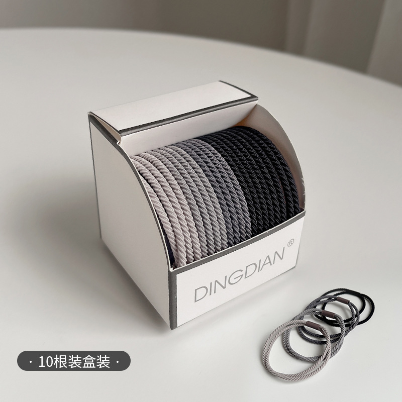 Banda de goma de cola de caballo alta elástico durable cuerda de pelo banda de pelo femenino lazo de pelo no hace daño pelo cuerda de pelo cubierta de cuero Internet celebridad verano