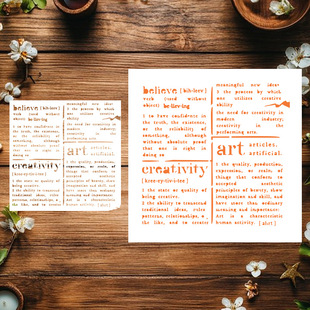 Cross-Border Dropshipping Hand Ledger Cut Out Engraving Pet Plastic Shielding Board Hand-Painted Graffiti Spray Decorative Lettering Template
