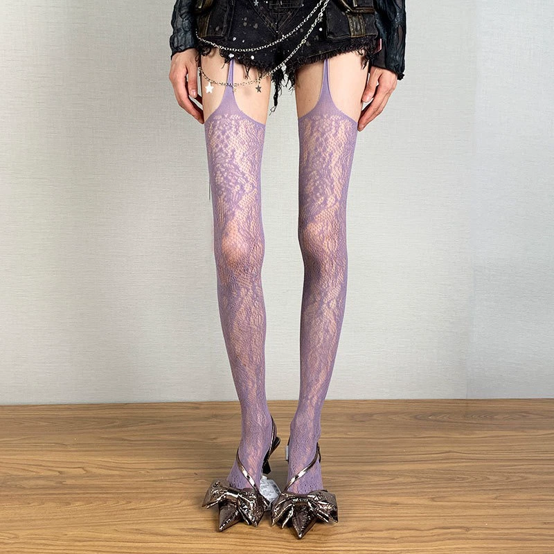 Summer Retro Tights (Women) — Lace Fishnet, One Size, Multiple Patterns