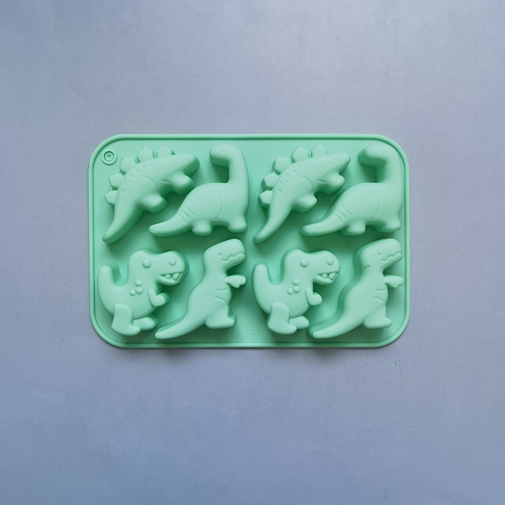 8 pequeños dinosaurios 370 molde de silicona para pastel de chocolate molde de pan herramientas de panadería