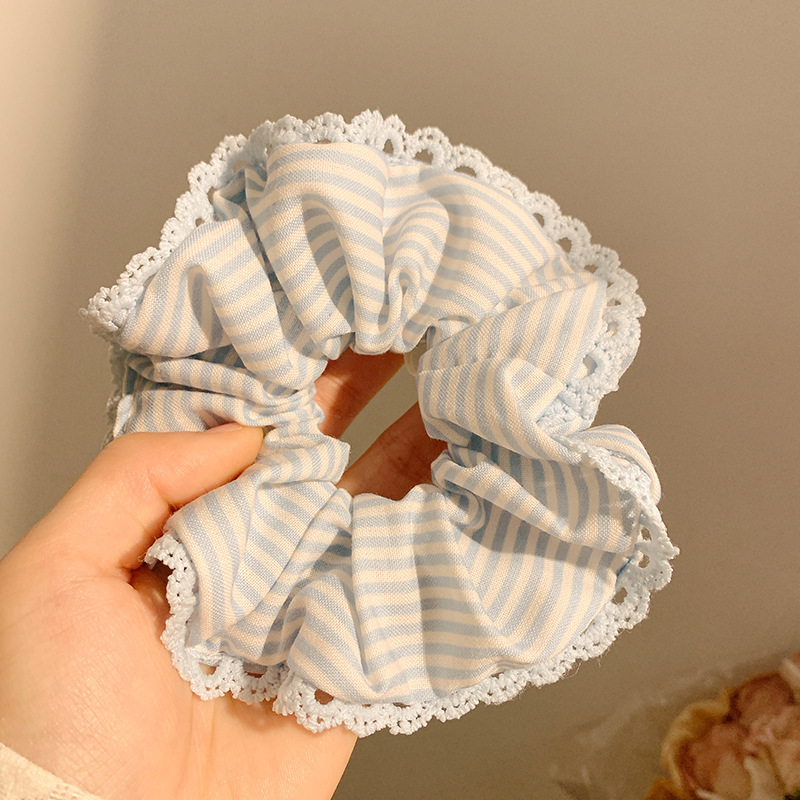 77#발레 스타일 파란색과 흰색 줄무늬 대장 원