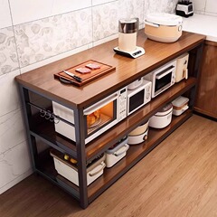 キッチン収納ラック、カウンタートップ、床置き型、野菜カット台、作業台、多層収納キャビネット、収納棚、家庭用、狭幅キャビネット