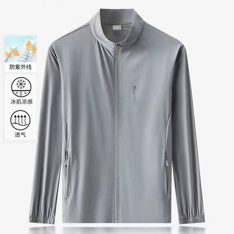 Солнцезащитный крем из ледяного шелка для мужчин летняя куртка анти-ультрафиолетового излучения на открытом воздухе тонкий солнцезащитный крем UPF50 для мужчин оптом