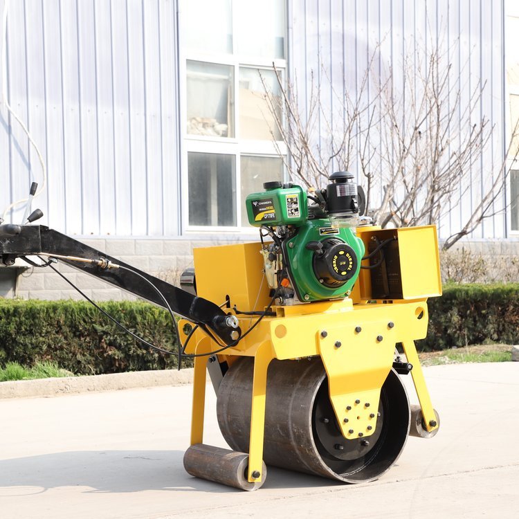 Rodillador pequeño 3 toneladas de vibración de doble rueda de acero tipo soporte manual 1 tonelada 2 toneladas de compactador de vibración de tierra en miniatura