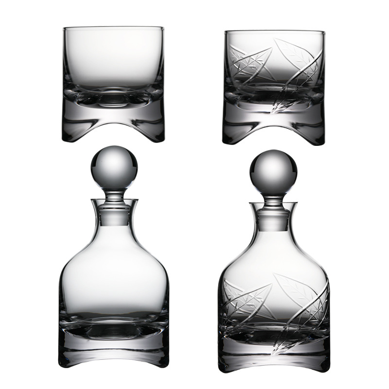 Botella de vino ligera de lujo de alta calidad vidrio de cristal de whisky copa de vino botella de vino club de vinos extranjeros accesorios de barril de vino