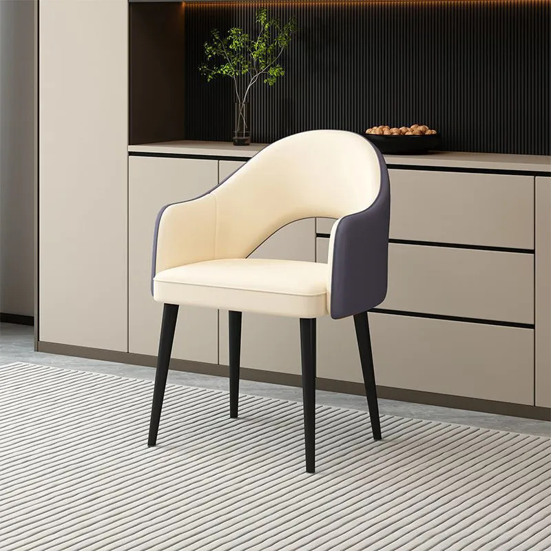 Trendy Dining Chair for Home and Commercial Use, Light Luxury Hotel Restaurant Chair, Modern Minimalist Dining Table Chair with Backrest for Meetings