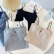 Pure V-Shaped Mother Thin Shoulder Strap Small Vest Inner Sling Beauty Back Underwear Women's One-Piece Chest Pad Fixed Cup Outer
