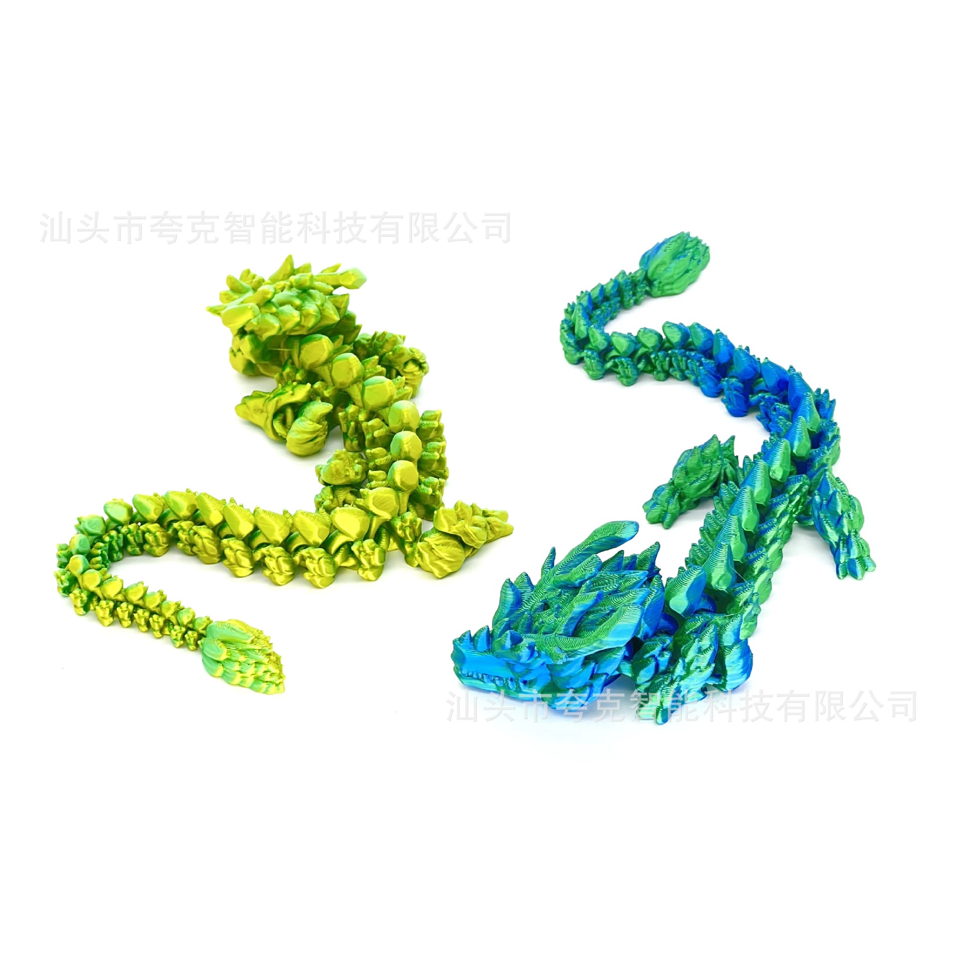 3D Print Red Blu украшение Китайский дракон-император суставы могут быть перемещены