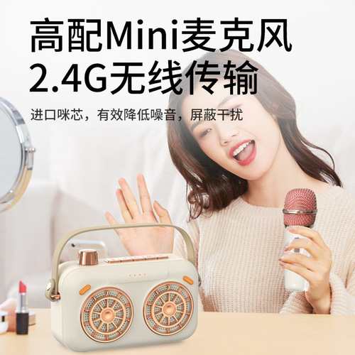 B155 wireless Bluetooth speaker home karaoke artifact gift set portable outdoor microphone and audio all-in-one machine