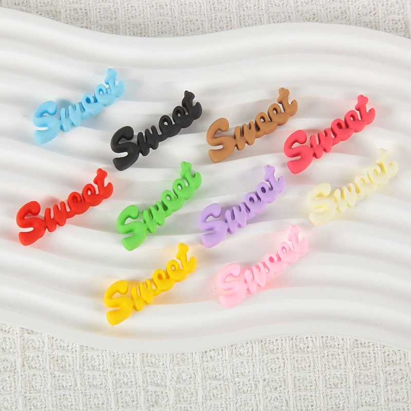 Цветные сладкие английские ПВХ мягкие резиновые тапочки с отверстием, пряжка, мягкие резиновые аксессуары, аксессуары для самостоятельного изготовления из кремового клея, наклейки для кружек