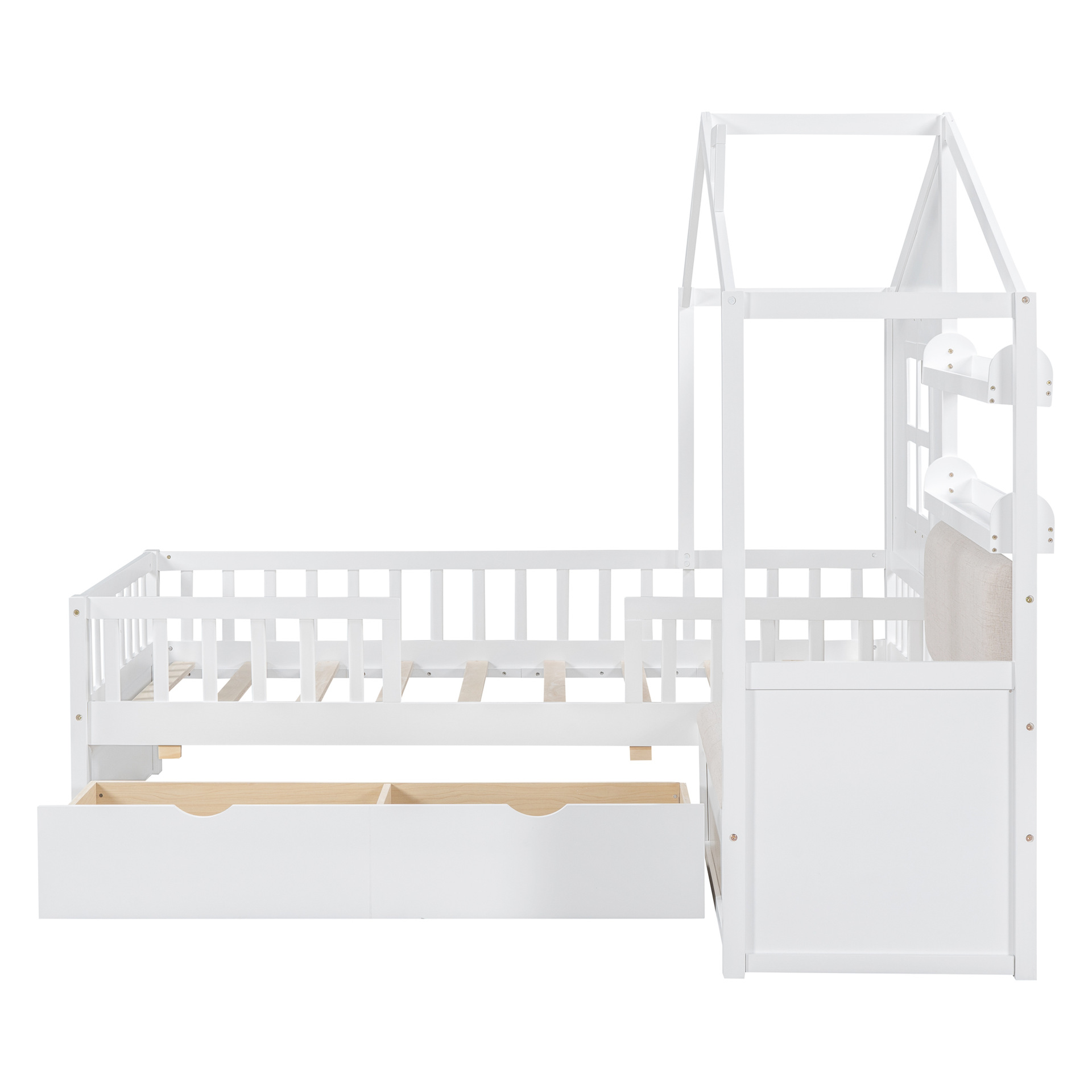 Sofá de estilo crema, moderno, minimalista, pequeño apartamento, sala de estar, asiento ultra ancho, sofá de tela esmerilada de plumón suave en línea recta profunda image 4