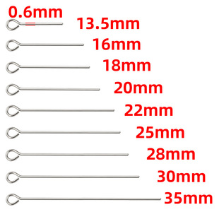 Spot nine-character pin stainless steel nine-character pin earrings necklace bracelet handmade beaded pin jewelry material accessories diy