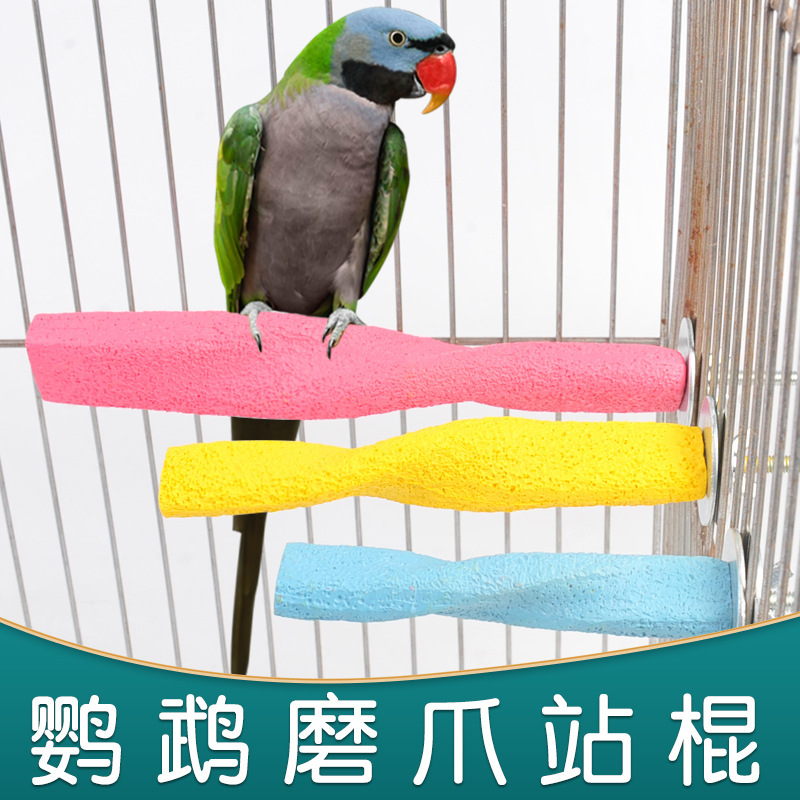 Parrot Grinding Beak Grinding Claw Station Stick Fixable Birdcage Resin Bird Station Rack Same Style in France Station Stick Bird Supplies Parrot Grinding Beak Grinding Claw Station Stick Fixable Birdcage Resin Bird Station Rack Same Style in France Station Stick Bird Supplies