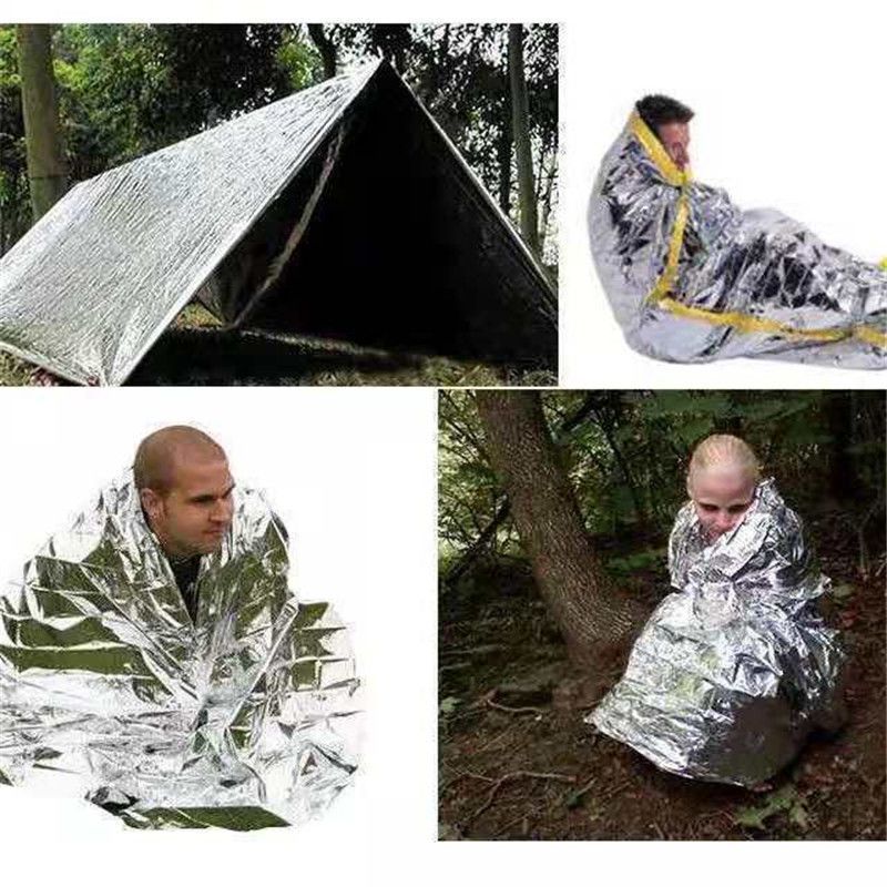 Outdoor thermal insulation blanket disaster relief competition life-saving blanket survival self-rescue life-saving blanket cold and sun protection anti-hypothermia emergency equipment