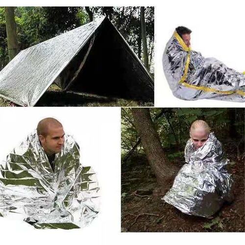 Outdoor thermal insulation blanket disaster relief competition life-saving blanket survival self-rescue life-saving blanket cold and sun protection anti-hypothermia emergency equipment