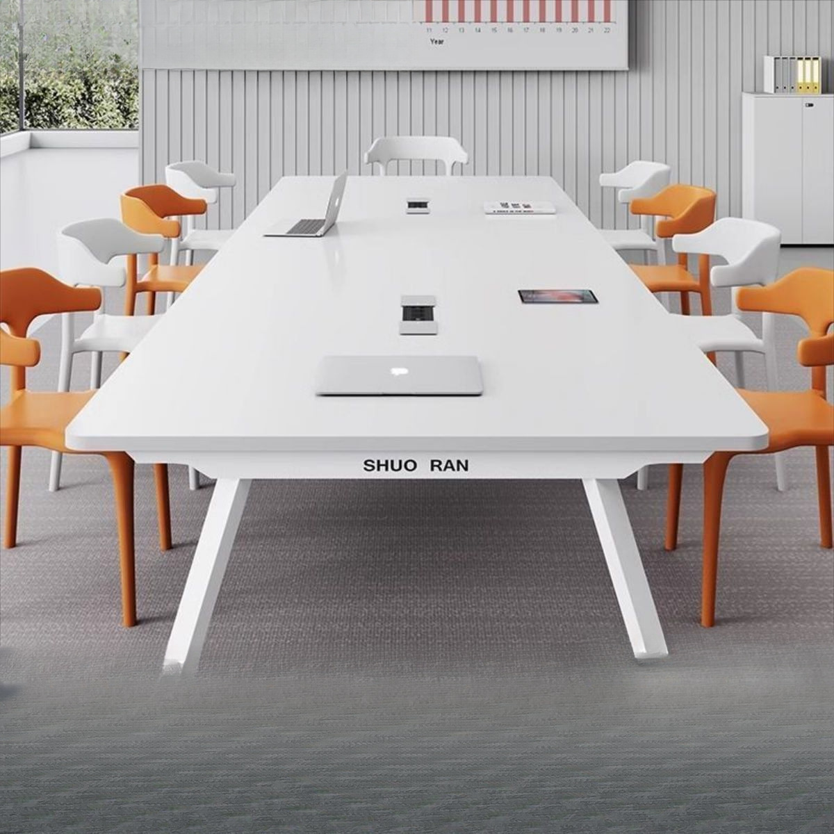 Conference Long Table Simple Modern Conference Room Table and Chair Combination Small Negotiation Training Table Library Reading Desk