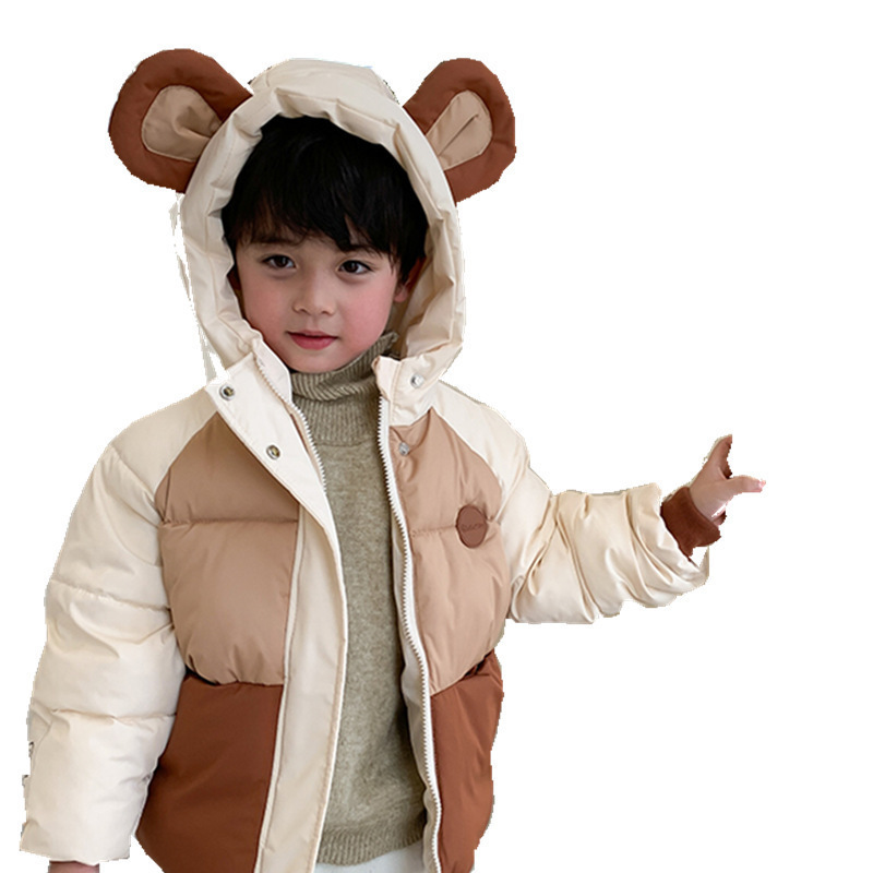 Amazonas ropa infantil 2025 nuevo chaqueta de pluma para niños ropa de algodón coreana para niños y niñas ropa de algodón de dibujos animados chaqueta de niños